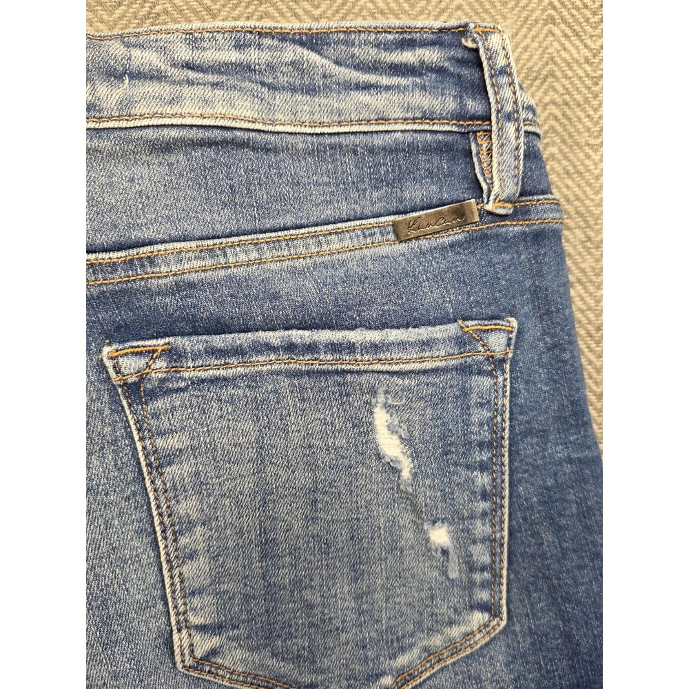 KanCan Maurices Womens High Rise Skinny Jeans Medium Wash Distressed Button‎ Fly - Picture 8 of 10